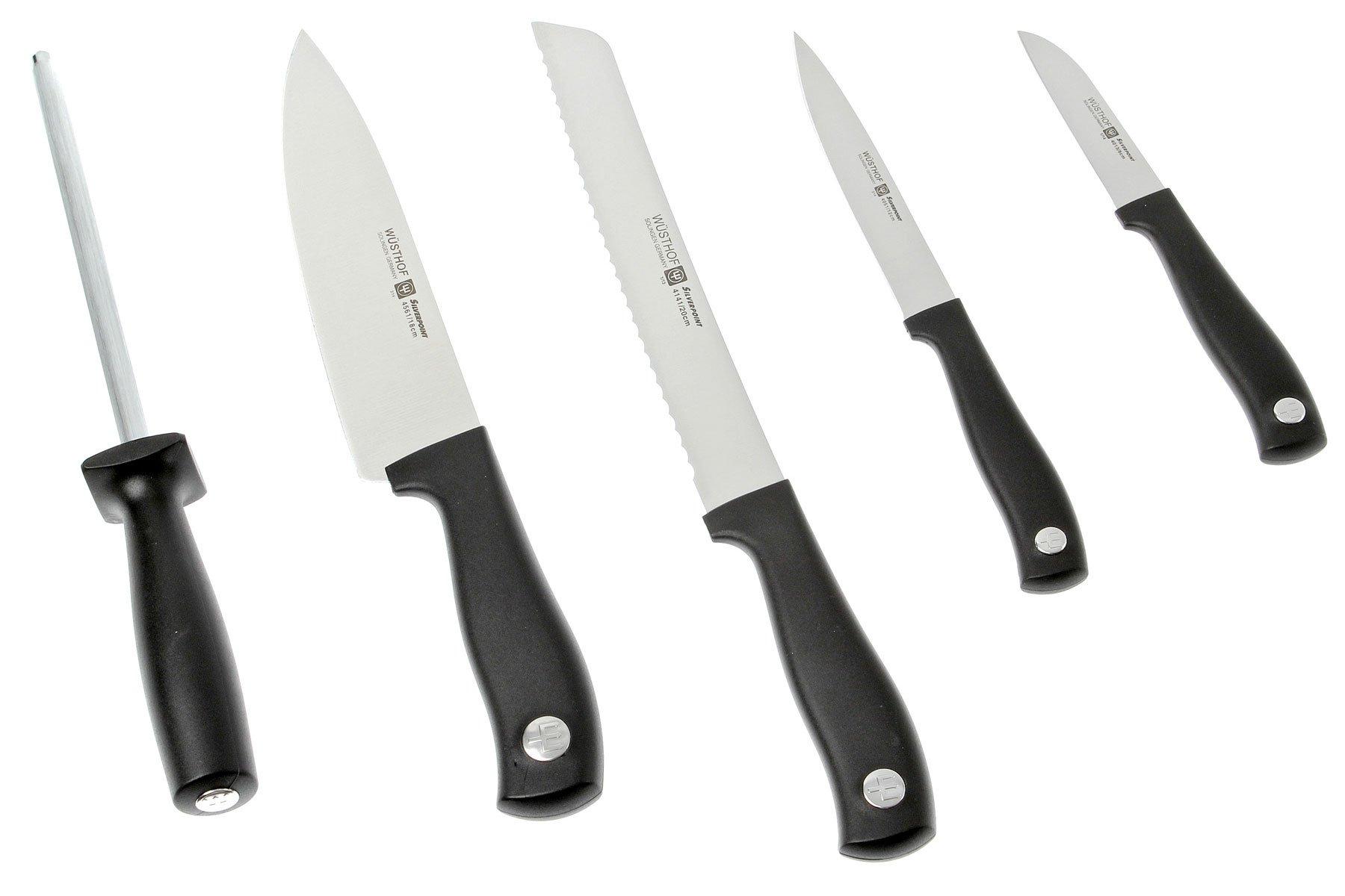 Bloc couteaux 5 pièces Silverpoint bois - Wüsthof - MaSpatule