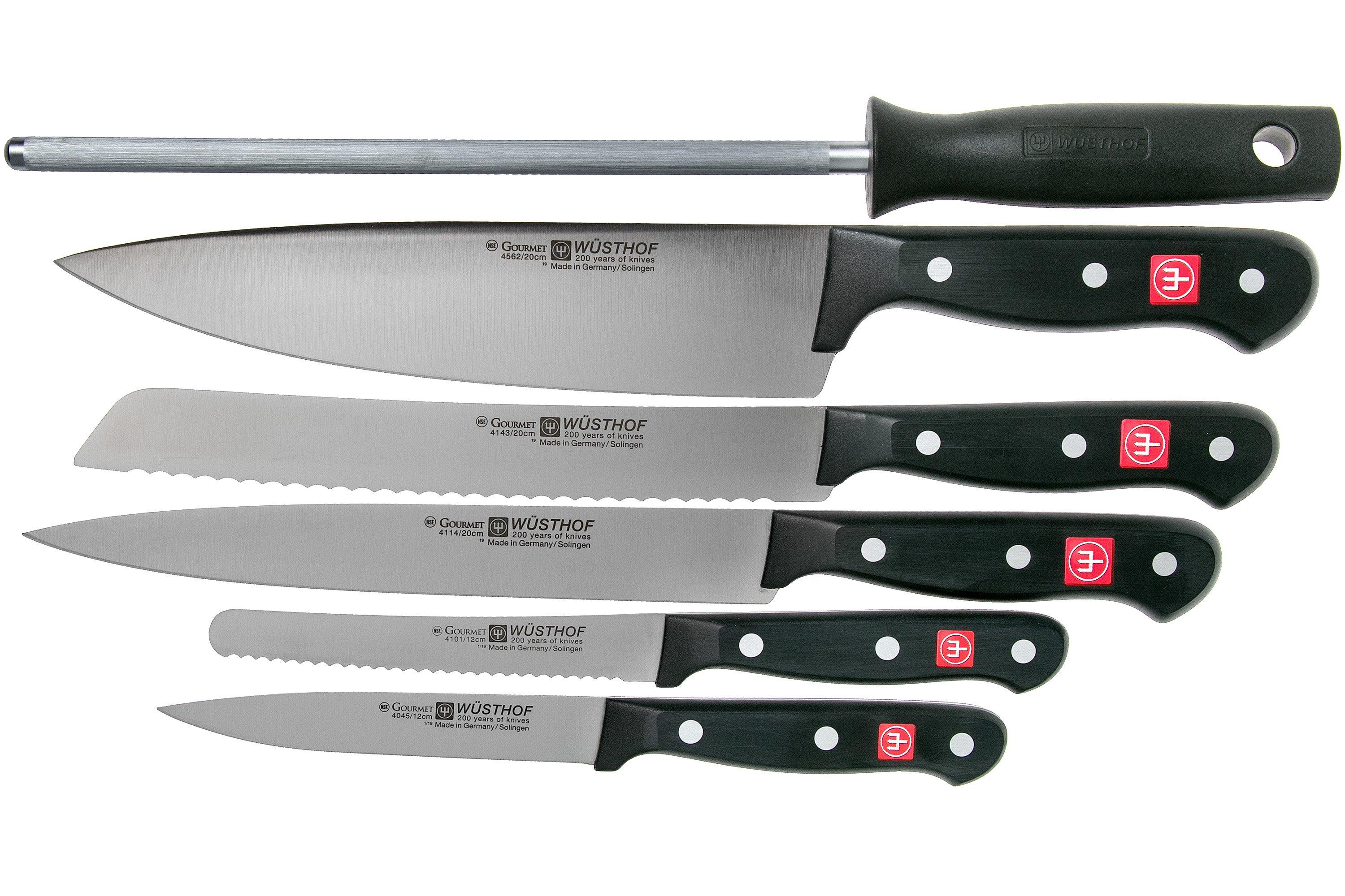 Wüsthof Gourmet knife block beechwood 6piece 98312 Advantageously shopping at