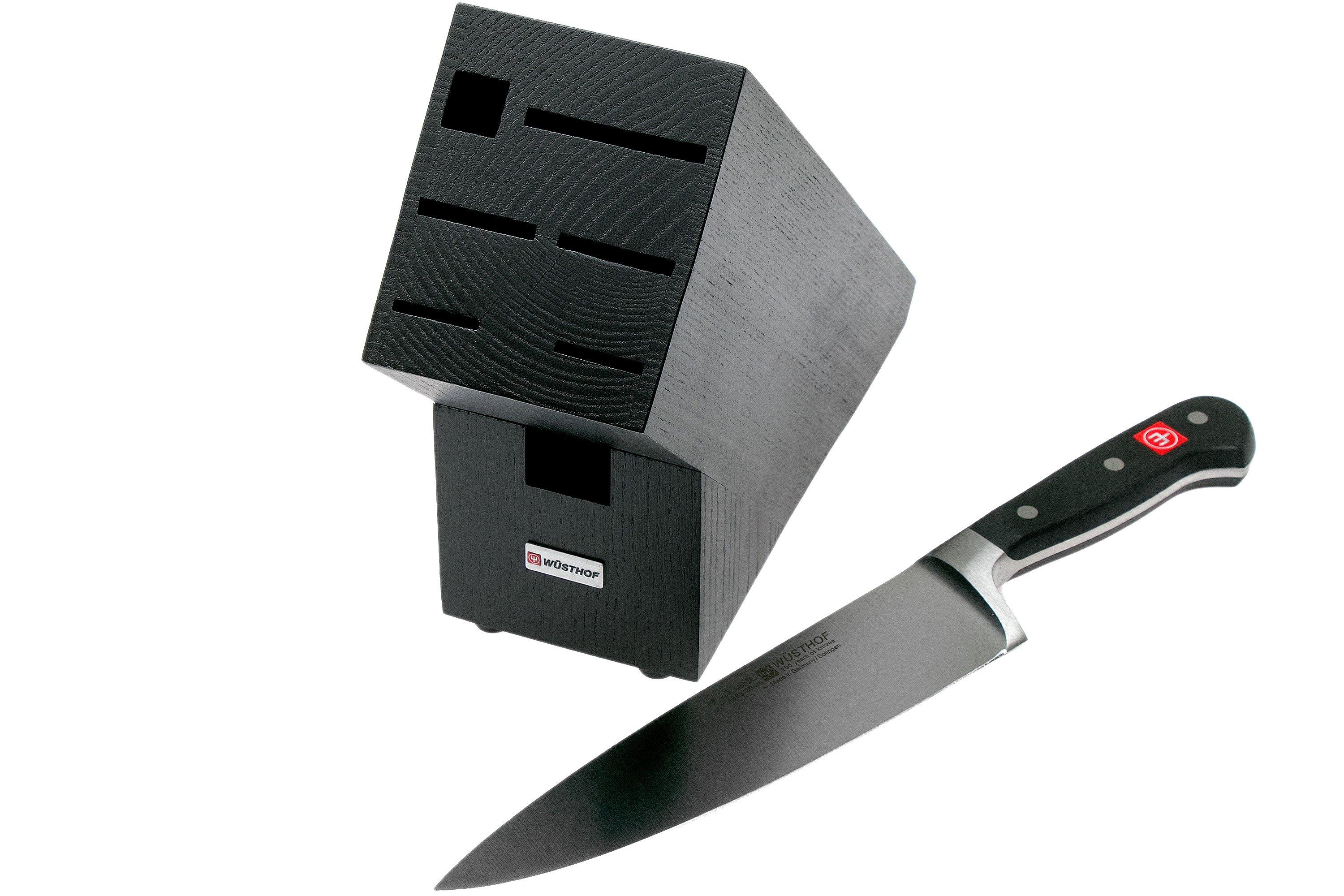 Wüsthof 2in1 knife block including Classic chef's knife 20 cm, black
