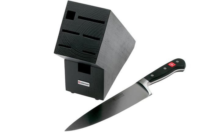 Image for Wüsthof 2-in-1 knife block including Classic chef's knife 20 cm, black beech wood, 9838-99