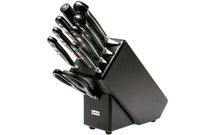 Wusthof Classic 9-piece knife block set brown