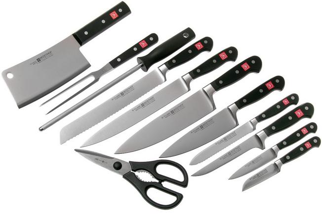 Wusthof Classic 12-piece knife block set black