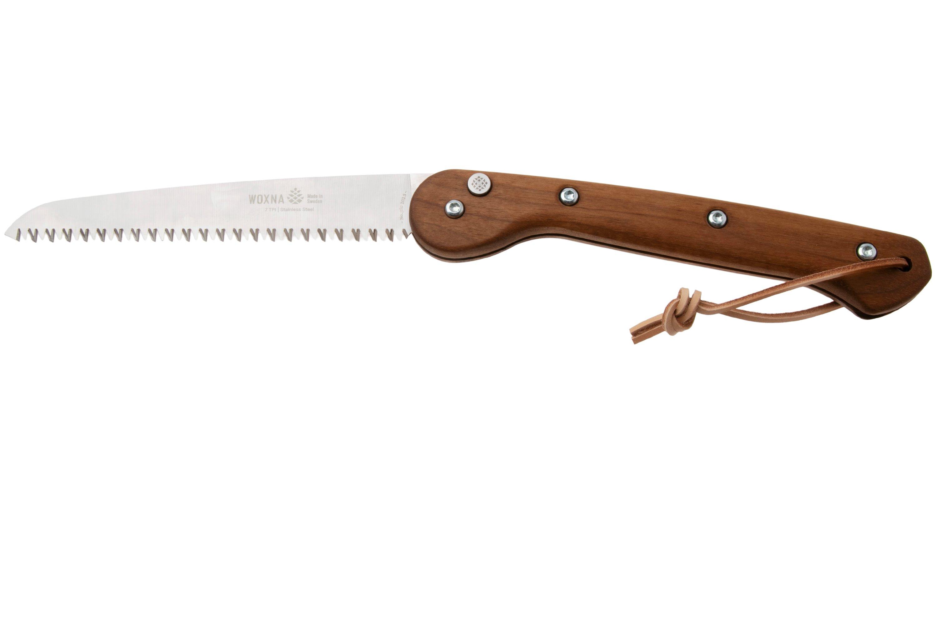 Woxna Ljusnan 113018 Foldable Saw, walnoothout, roestvast staal, vouwzaag, 18 cm
