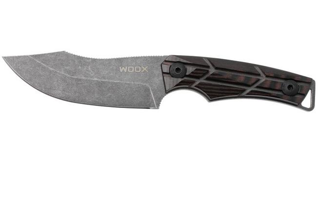 Afbeelding voor WOOX Bad Boy Hunter BUKNF06101 Acid Stonewashed D2, X-Grip Brown Micarta, jachtmes
