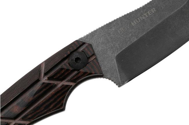 Afbeelding voor WOOX Bad Boy Hunter BUKNF06101 Acid Stonewashed D2, X-Grip Brown Micarta, jachtmes