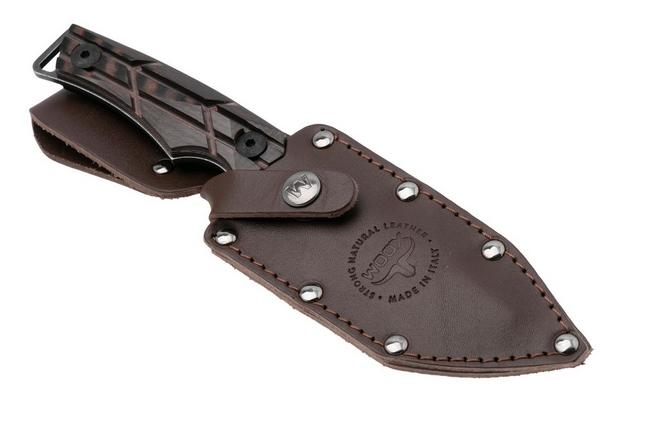 Afbeelding voor WOOX Bad Boy Hunter BUKNF06101 Acid Stonewashed D2, X-Grip Brown Micarta, jachtmes
