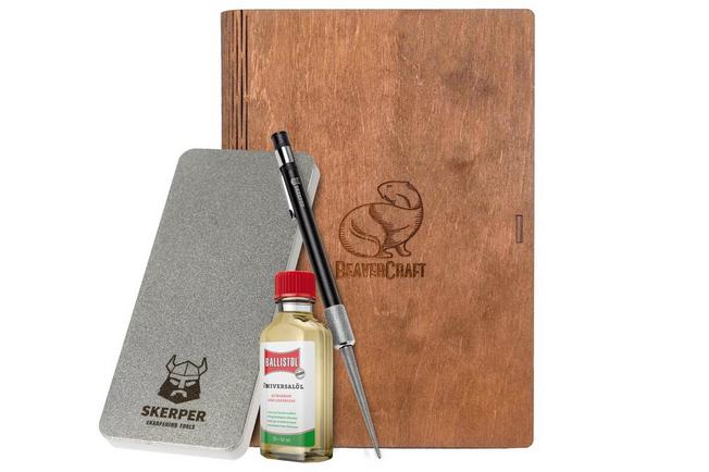 Afbeelding voor Beavercraft Professional Spoon & Kuksa Carving Set met slijpstenen 