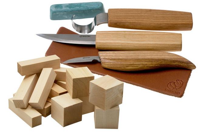 Bild für BeaverCraft Extended Spoon Carving Set S13 mit extra 18-teiligem Schnitzholz-Set