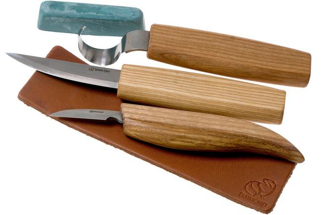 Bild für BeaverCraft Extended Spoon Carving Set S13 mit extra 18-teiligem Schnitzholz-Set