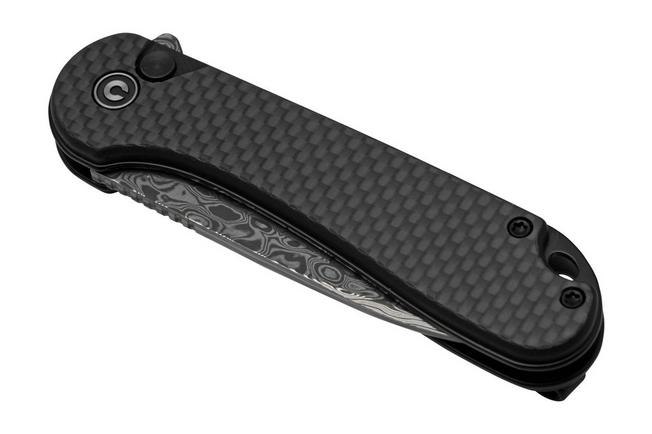 Afbeelding voor Civivi Elementum II C18062PB-DS1 Carbon Fiber Black G10, Damascus met GRATIS KaTO kaartspel