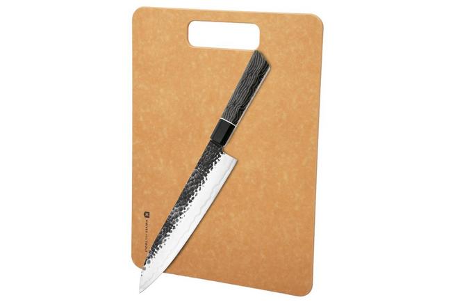 Afbeelding voor Eden Elements koksmes 20cm met wood fiber snijplank