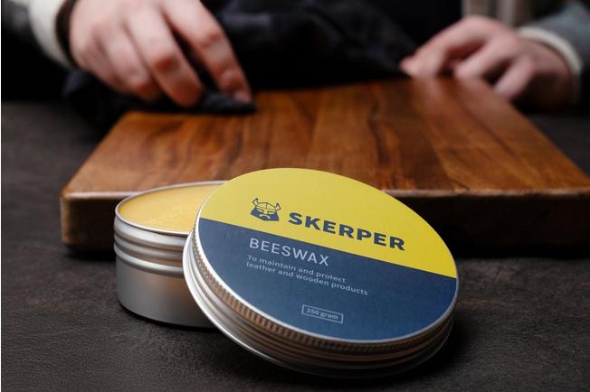 Afbeelding voor Eden messenmagneetstrip acaciahout, 50 x 6 cm met Skerper bijenwas