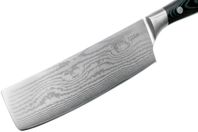 Afbeelding voor Eden Classic Damast 3-delige messenset met santoku, nakiri en officemes 
