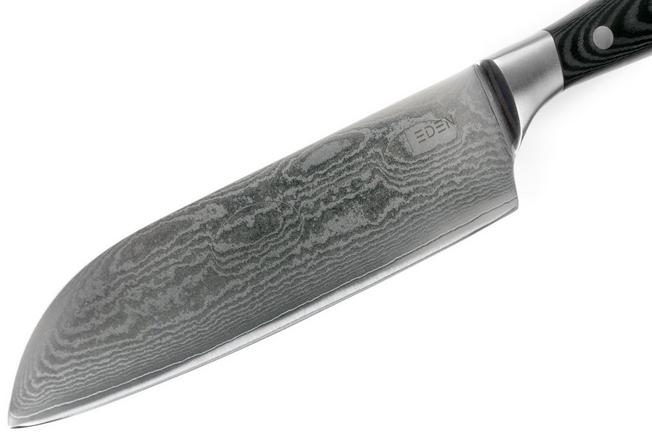Afbeelding voor Eden Classic Damast 3-delige messenset met santoku, vleesmes en officemes 