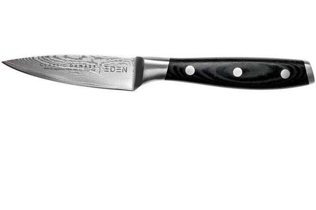 Afbeelding voor Eden Classic Damast 3-delige messenset met santoku, vleesmes en officemes 