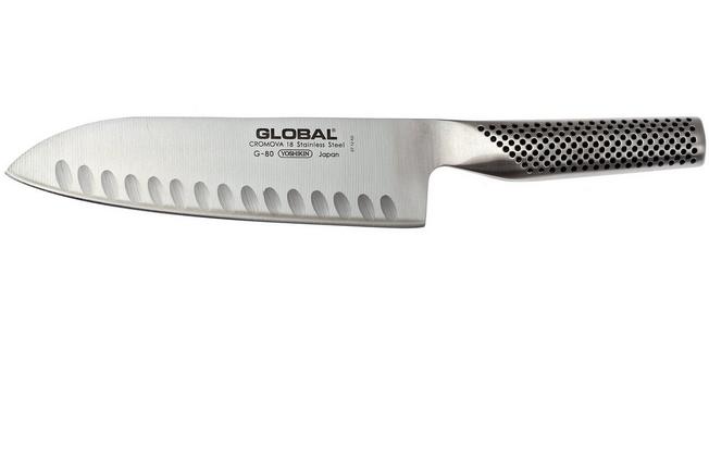 Afbeelding voor Global G80 santoku mes 18 cm met GRATIS Eden mesbeschermer
