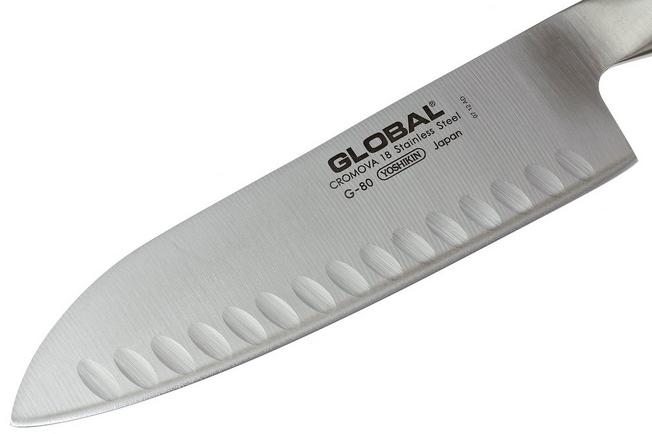 Afbeelding voor Global G80 santoku mes 18 cm met GRATIS Eden mesbeschermer