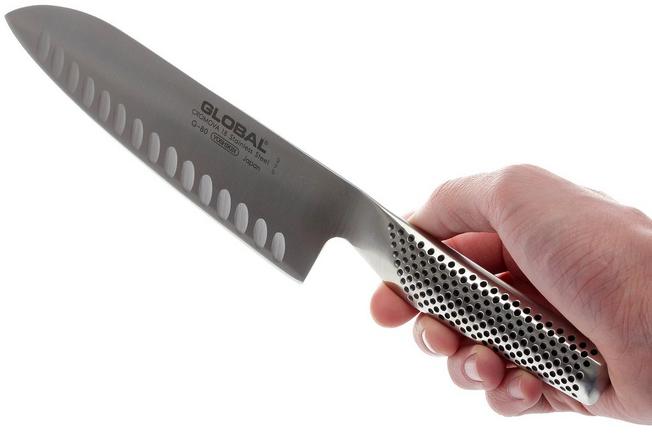 Afbeelding voor Global G80 santoku mes 18 cm met GRATIS Eden mesbeschermer