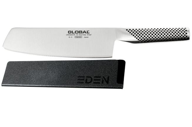 Afbeelding voor Global G5 Nakiri groentemes 18 cm met GRATIS Eden mesbeschermer