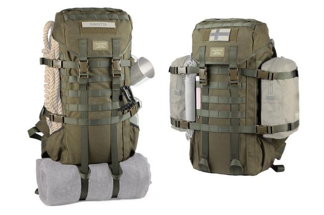 Afbeelding voor Savotta Jääkäri M Green, rugzak, 30 Liter met aluminium frame & Happy Patch