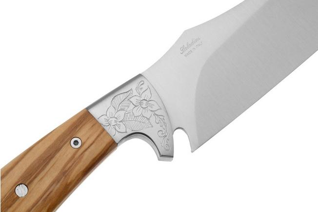 Afbeelding voor Saladini 6-delige steakmessenset olijfhout met Saladini champagnesabel olijfhout