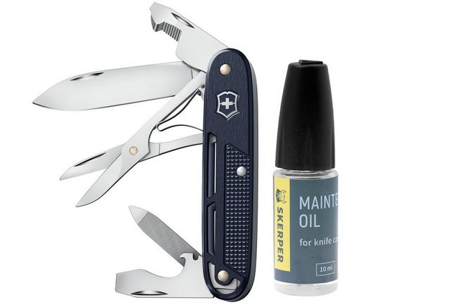 Afbeelding voor Victorinox Synergy X Alox Refined Collection 0.8226.22 Dark Blue met Skerper onderhoudsolie