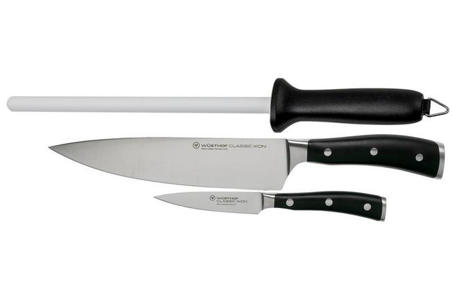 Afbeelding voor Wüsthof Classic Ikon 2-delige messenset 1120360205 met Skerper keramische slijpstaaf