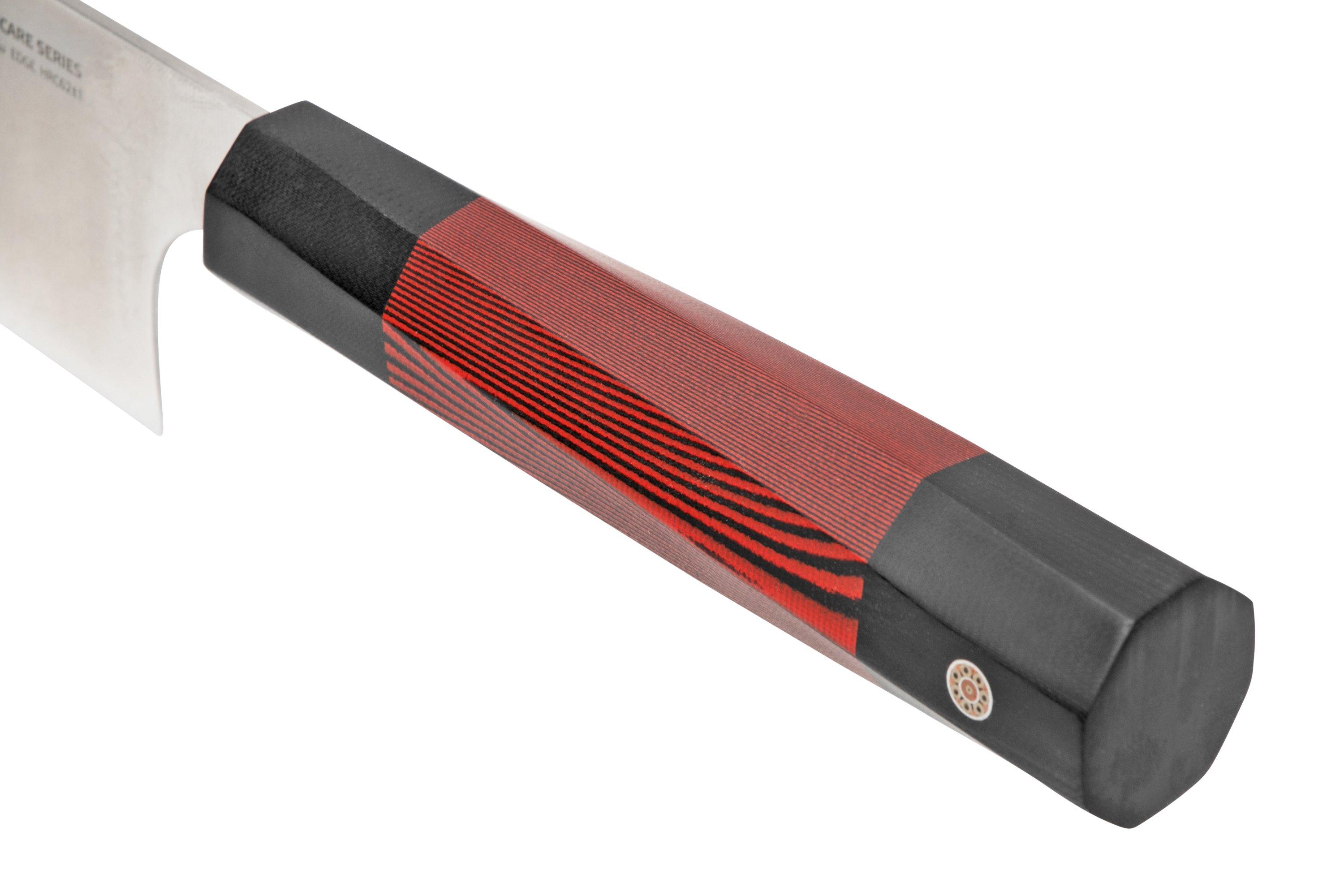 Xin Cutlery XinCare XC102 kiritsuke, black red G10, 23 cm