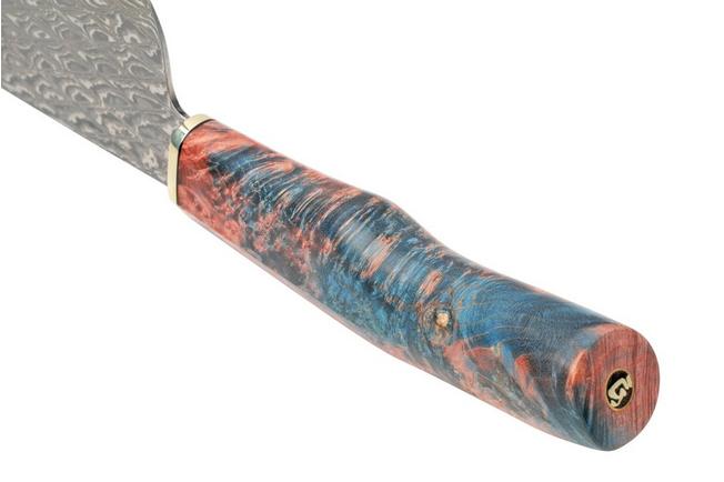 Xin Cutlery XinCraft XC131 coltello da chef damasco blu in radica di acero  20 cm