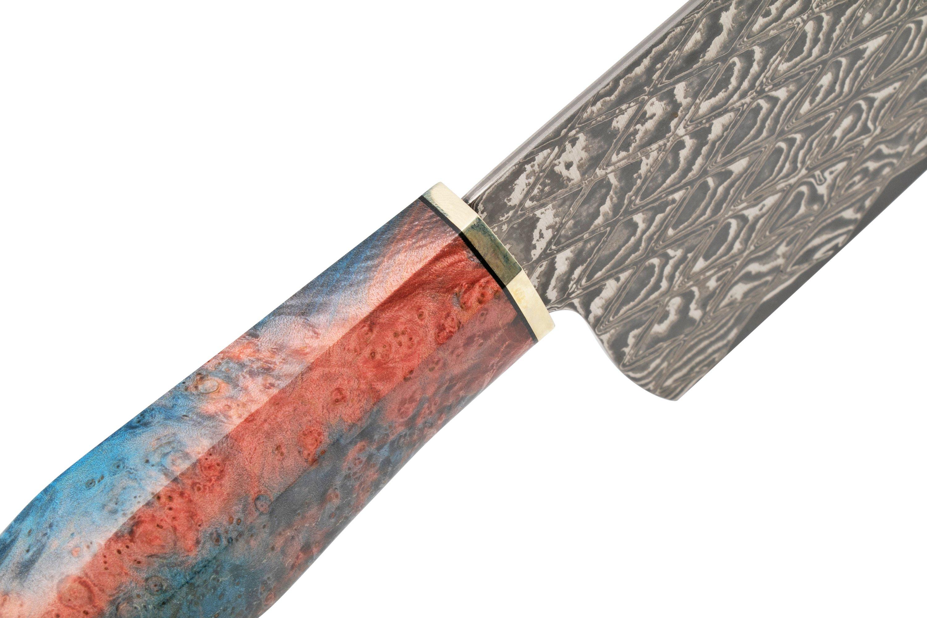 Xin Cutlery XinCraft XC131 couteau de chef acier damassé et blue maple