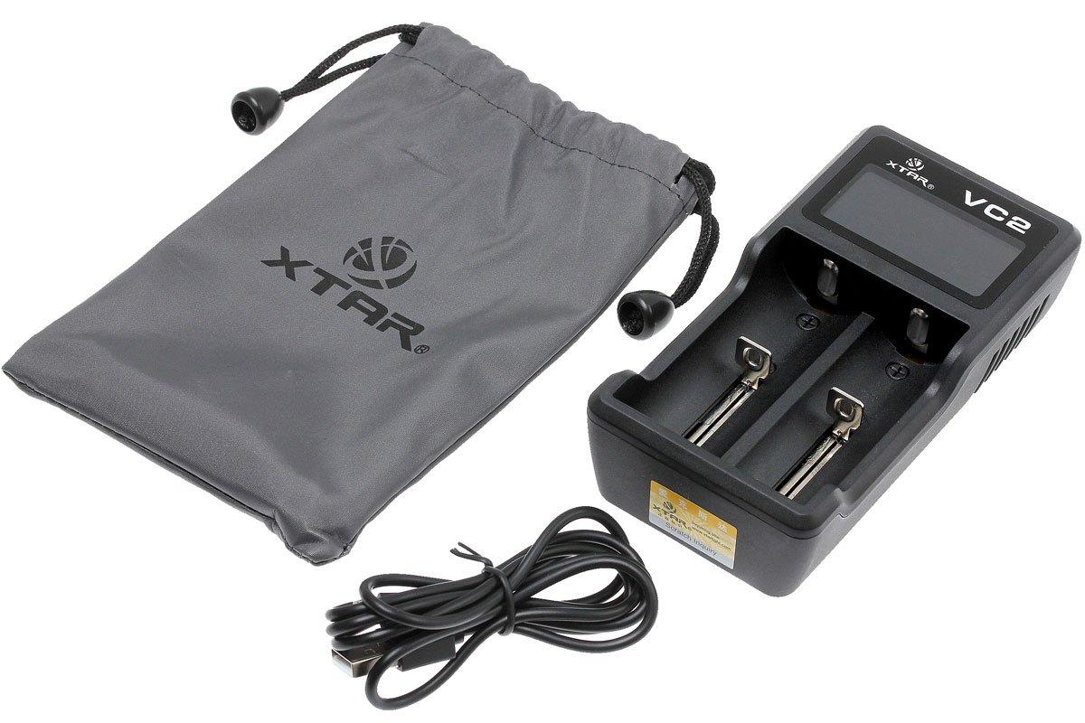 Chargeur Accu 18650 Chargeur De Batterie Universel XTAR VC4H - 4 Baies Avec Écran LCD Pour Li-ion/Ni-MH Chargeur Intelligent USB-C