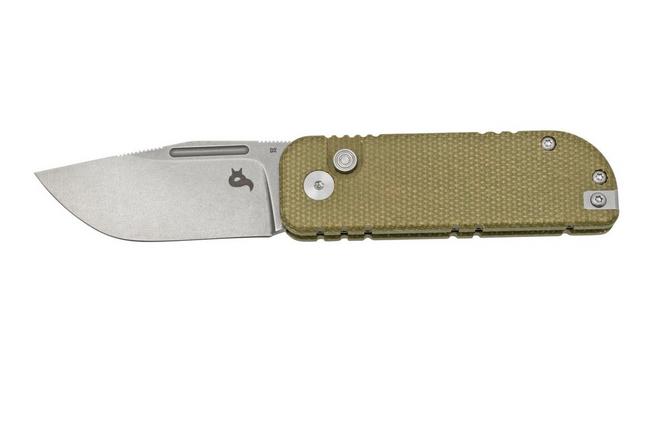 Image for Black Fox NU-BOWIE, Stonewashed D2 Blade, OD Green Micarta pocket knife
