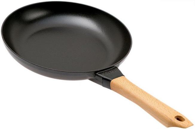 Image for Staub frying pan with wooden handle 26 cm, black
