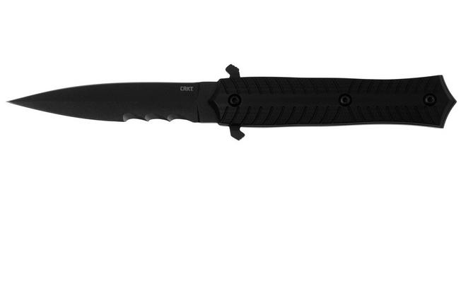 Bild für CRKT Xolotl Fixed Veff Serrations 2263 Black Powder Coat SK-5, Black G10, Dolch, Michael R. Rodriguez Design
