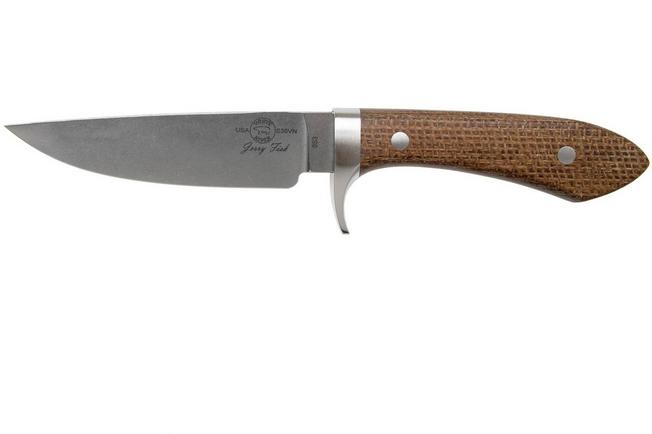 Image for White River Knives Sendero Classic hunting knife Natural Burlap Micarta, Jerry Fisk design