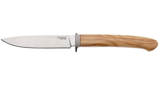 Obraz dla Nóż z głownią stałą LionSteel Ago AG1-UL Olive Wood, Titanium Guard