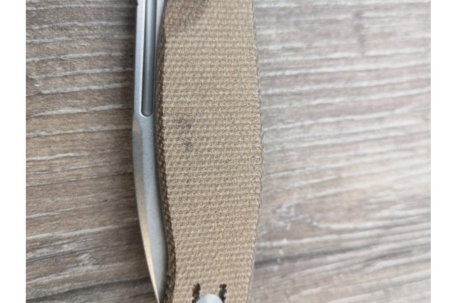 Obraz dla Nóż składany Real Steel Huginn Compact 7653NS, Stonewashed VG-10, Natural Micarta, projekt Ivan Braginets