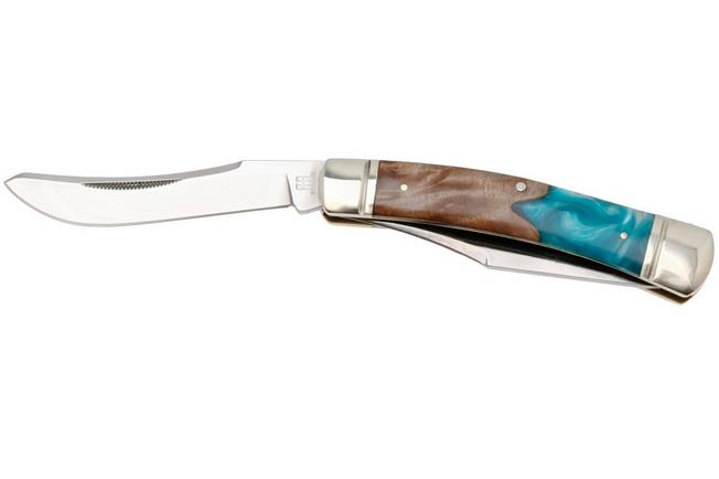 Obraz dla Nóż składany Rough Ryder Large Moose RR2652, Satin 440, Pandora Swirl Wood Resin