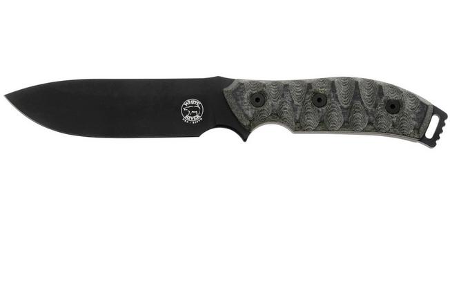 Obraz dla Nóż survivalowy White River Knives GTI 4.5 Black OD Green Canvas Micarta, projekt Justin Gingrich