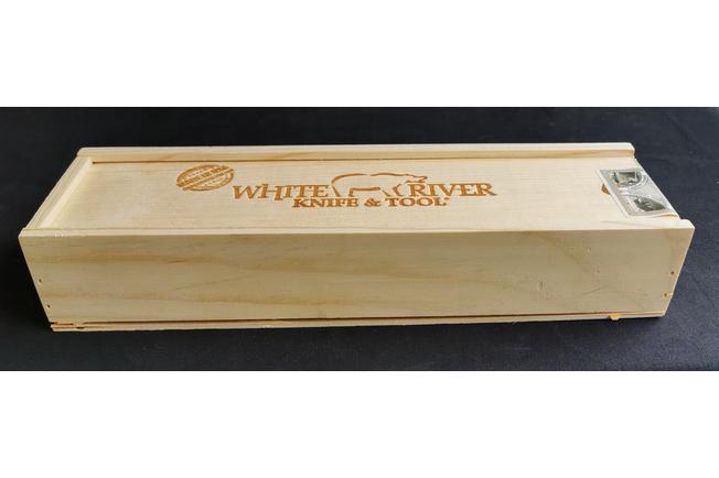 Obraz dla Nóż survivalowy White River Knives GTI 4.5 Black OD Green Canvas Micarta, projekt Justin Gingrich