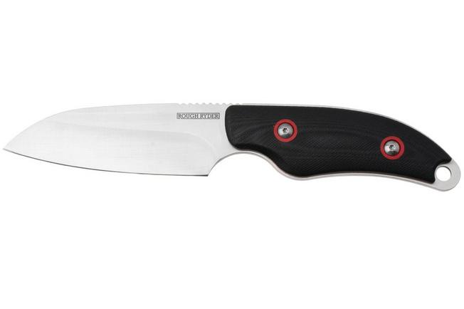 Imagen para Rough Ryder Code Red Black Bear RR2397, Satin Stainless Steel, Black Red G10, cuchillo fijo