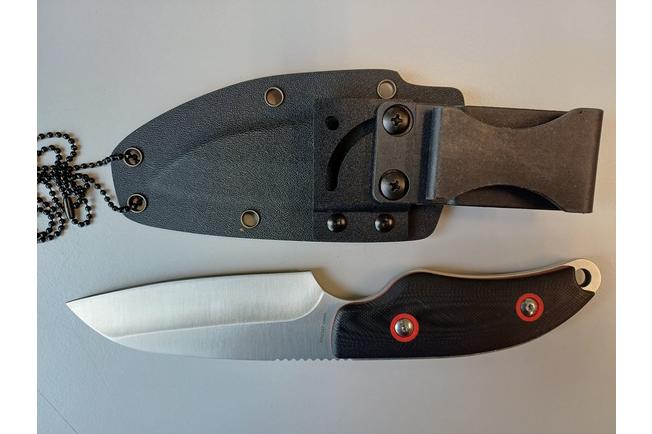 Imagen para Rough Ryder Code Red Black Bear RR2397, Satin Stainless Steel, Black Red G10, cuchillo fijo