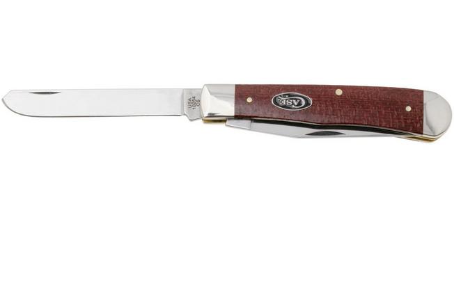Bild für Case Trapper Smooth Red Burlap Micarta 12270, 10254 Carbon Steel, Taschenmesser