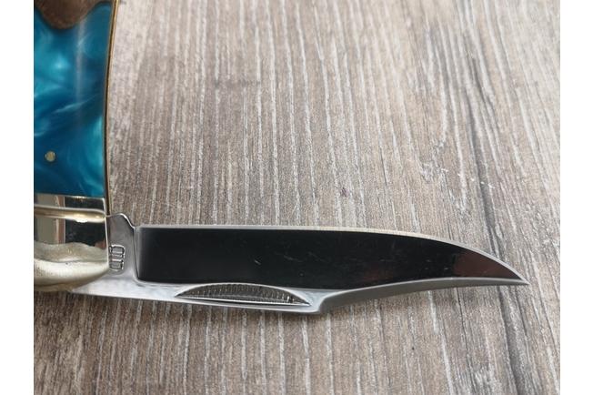 Afbeelding voor Rough Ryder Large Moose RR2652, Satin 440, Pandora Swirl Wood Resin, zakmes