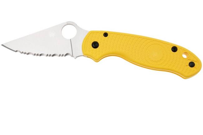 Bild für Spyderco Para 3 Salt Lightweight CPM MagnaCut C223SYL Yellow FRN, Taschenmesser mit Wellenschliff