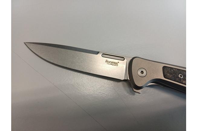 Imagen para LionSteel Skinny Solid SK01 GY Grey Titanium, Carbonfiber inlay navaja, Molletta design