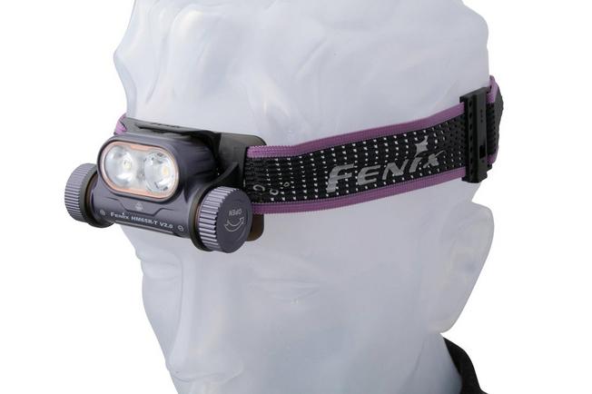 Imagen para Fenix HM65R-T V2.0 Dark Purple, linterna frontal recargable, 1600 lúmenes