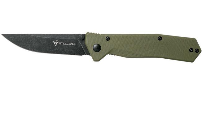 Image for Steel Will Daitengu F11-33 OD-Green G10, Blackwashed, pocket knife