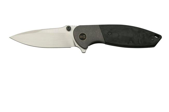 Image for WE Knife Nitro Mini WE22015-1, Grey Titanium, Marble Carbonfiber Inlay, CPM 20CV pocket knife