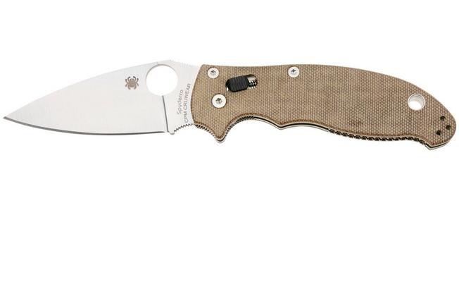 Bild für Spyderco Manix 2 CPM Cru-Wear C101MPCW2 Brown Canvas Micarta Taschenmesser